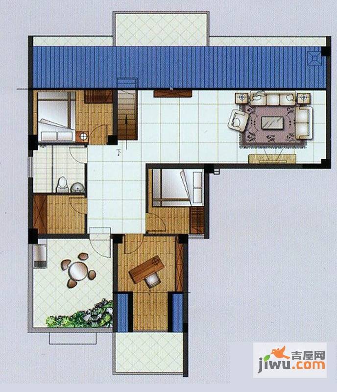 水杉御景4室0厅1卫55.7㎡户型图