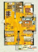 南都新城3室2厅1卫123㎡户型图