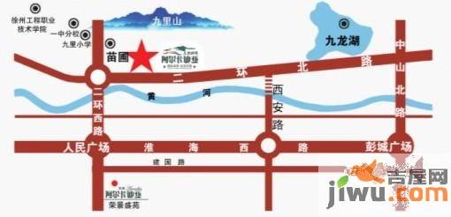 九里峰景位置交通图
