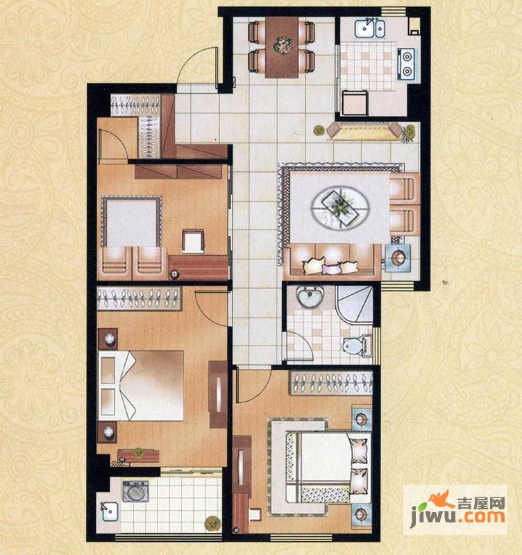 黃金海岸五期p戶型三室兩廳一廚一衛約112㎡3室2廳1衛1廚