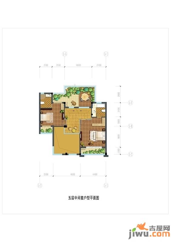 布利杰城南公馆2室0厅2卫户型图