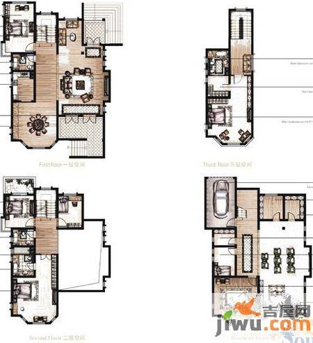 百隆诺丁山郡5室2厅4卫368㎡户型图