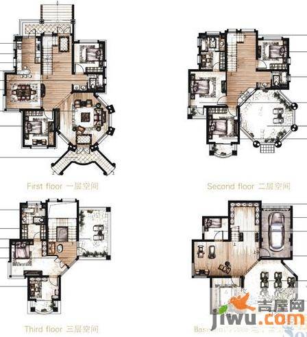 百隆诺丁山郡5室2厅4卫310㎡户型图