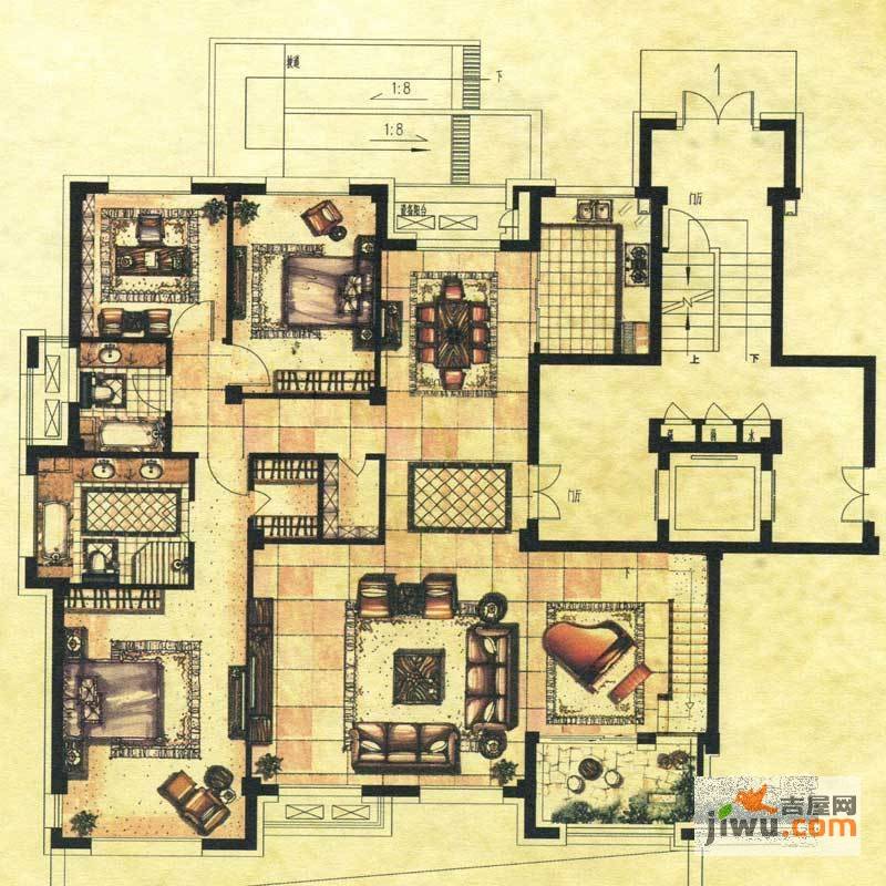 大观璟园3室3厅2卫190㎡户型图