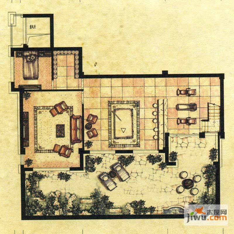 大观璟园1室2厅0卫85㎡户型图