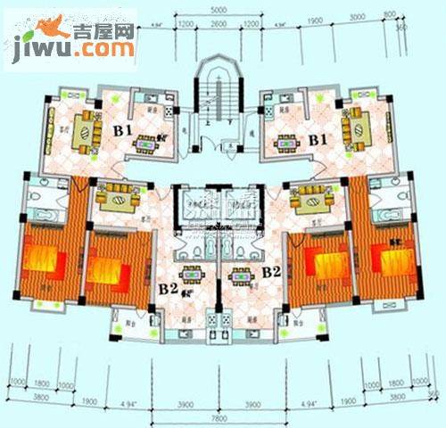 飞霞港湾1室1厅1卫72.5㎡户型图