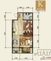 五龙汤1室2厅1卫69.6㎡户型图