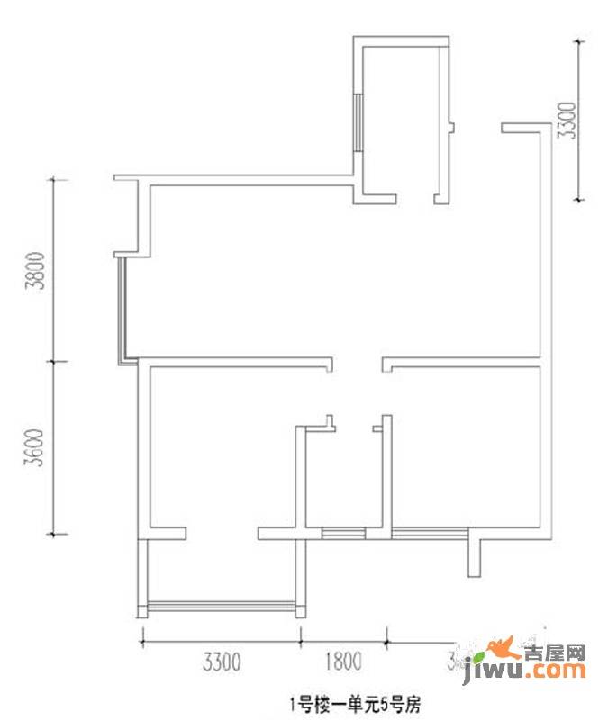 旭景兴园2室2厅1卫92.5㎡户型图