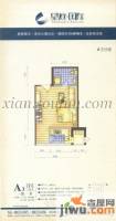 望庭国际1室1厅1卫36.4㎡户型图