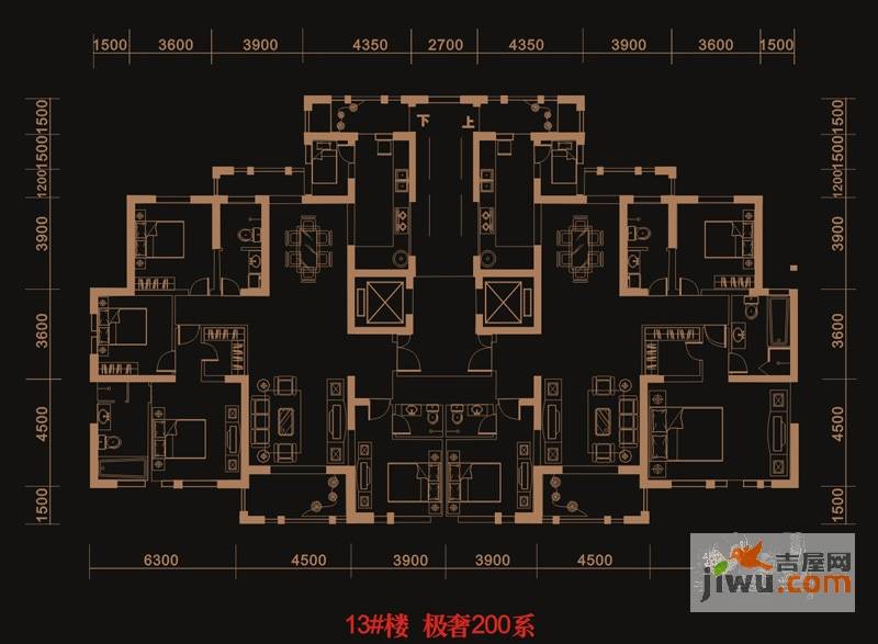 保亿风景御园4室2厅2卫200㎡户型图