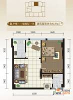 Taste非凡格调1室2厅1卫85㎡户型图