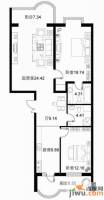 宝融上元府邸2室2厅2卫84.1㎡户型图