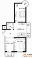 宝融上元府邸2室1厅1卫81.5㎡户型图