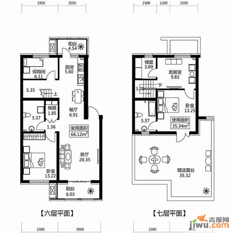 深蓝杰座3室3厅2卫101㎡户型图