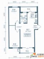 北岸启程2室1厅1卫69.6㎡户型图