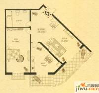 紫金宫庭1室1厅1卫66.3㎡户型图