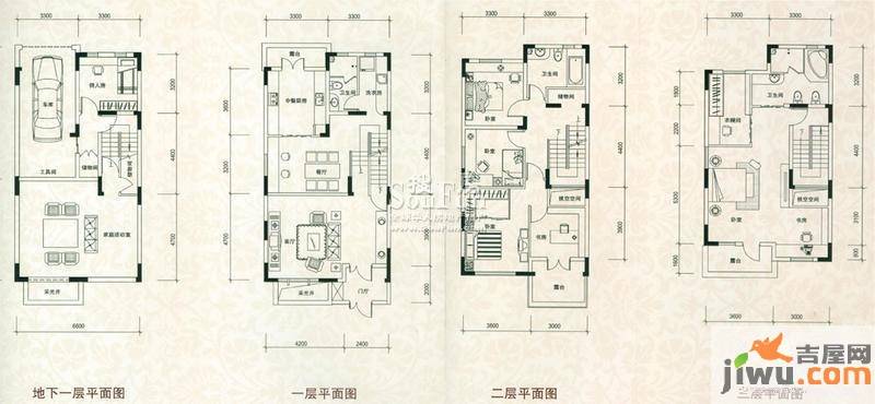 海域岛屿墅5室2厅3卫262㎡户型图