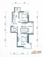 好民居滨江新城2室2厅1卫58.7㎡户型图