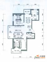 好民居滨江新城2室2厅1卫74.8㎡户型图