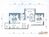 好民居滨江新城2室2厅1卫56.5㎡户型图
