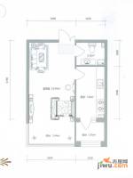 好民居滨江新城1室1厅1卫30.6㎡户型图