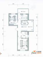 好民居滨江新城2室1厅1卫49㎡户型图