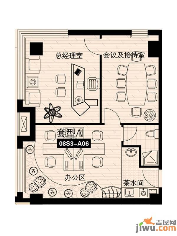 南极国际维也纳花0室1厅1卫63.9㎡户型图