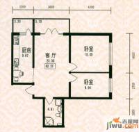 福宏名城2室1厅1卫62.5㎡户型图