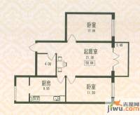 福宏名城2室1厅1卫58.8㎡户型图