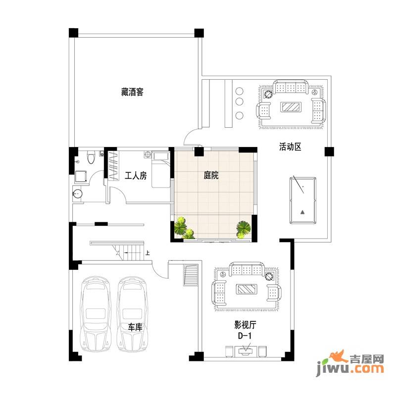 美景菩提1室2厅1卫239.5㎡户型图