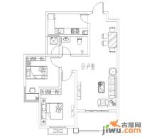 田园新城2室2厅1卫91㎡户型图