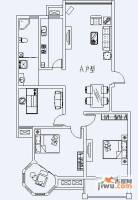 田园新城3室2厅1卫130㎡户型图