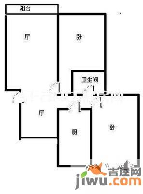 正商东方港湾2室2厅2卫103㎡户型图