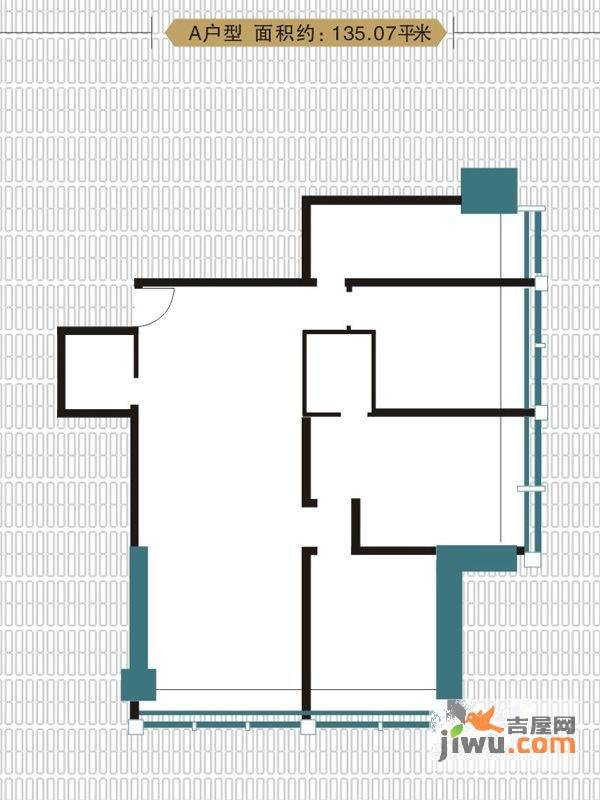 富田财富广场普通住宅135.1㎡户型图