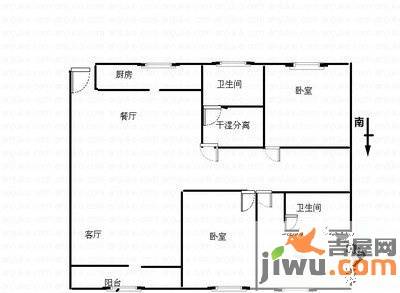 晖达新领地3室2厅2卫138㎡户型图