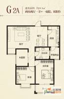 橡树玫瑰城2室2厅1卫89.9㎡户型图