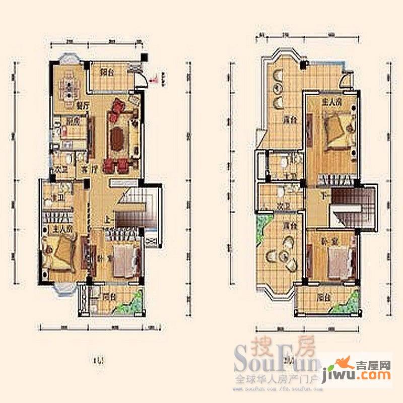 中胜财富天下4室2厅3卫户型图