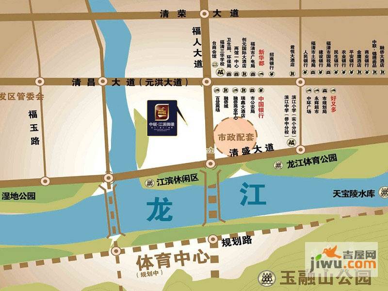 中联江滨御景位置交通图1