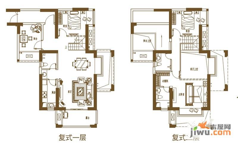 正荣润城3室1厅3卫125㎡户型图