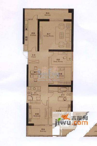 世茂国际花园4室2厅2卫200㎡户型图