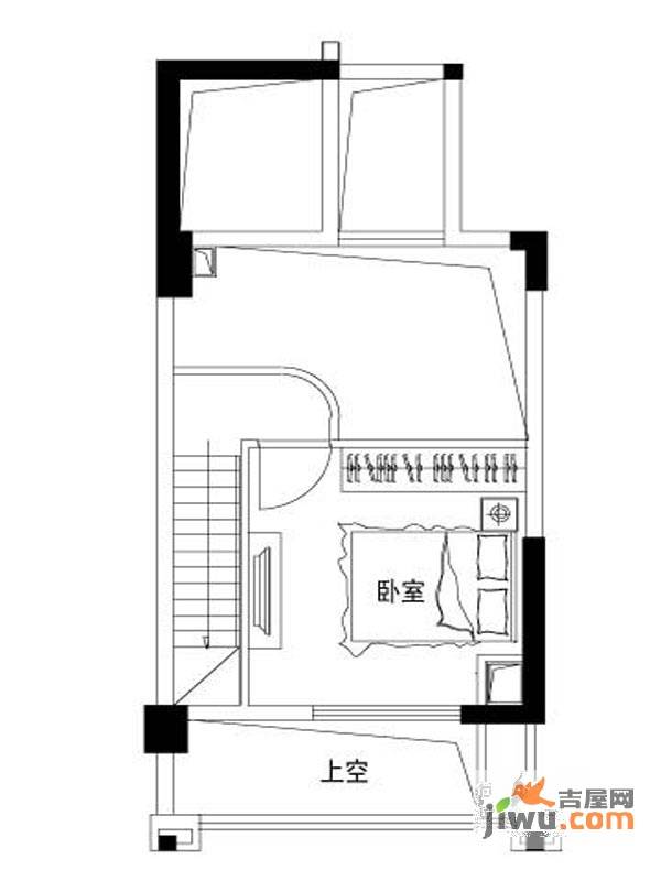 世欧上江城1室2厅1卫76㎡户型图