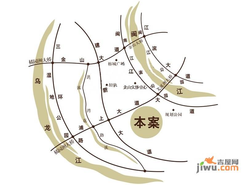 福晟钱隆金山位置交通图1