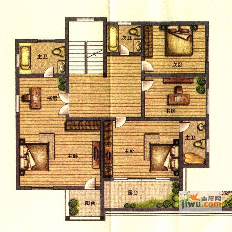 翠湖山庄6室2厅6卫301㎡户型图