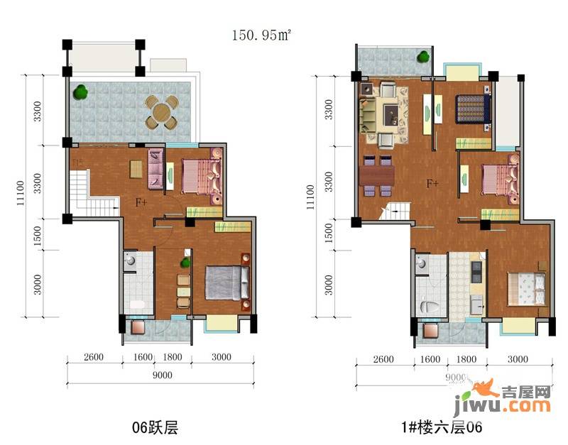 香堤雅院5室3厅2卫150.9㎡户型图