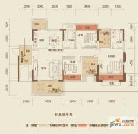 红日江山3室2厅2卫125.7㎡户型图