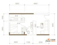 天成一品1室1厅1卫41.8㎡户型图