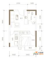 天成一品1室1厅1卫34.2㎡户型图