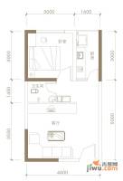 天成一品1室1厅1卫44.7㎡户型图