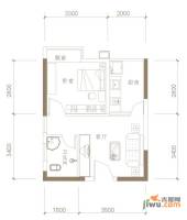 天成一品1室1厅1卫38.9㎡户型图