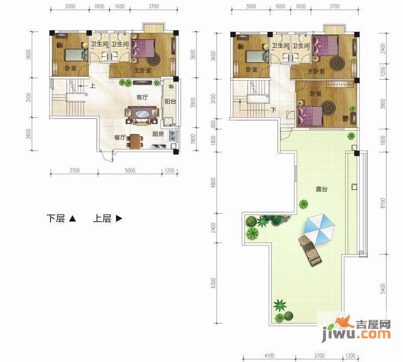 蓝宝国际5室2厅4卫183.4㎡户型图